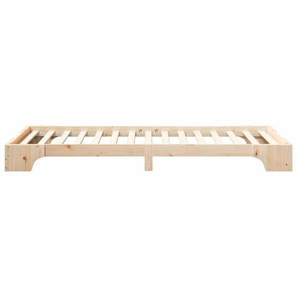 vidaXL Bed Frame Brown 80 x 210 cm Solid Pine Wood 5