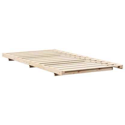 vidaXL Bed Frame Brown 100 x 210 cm Solid Pine Wood 4