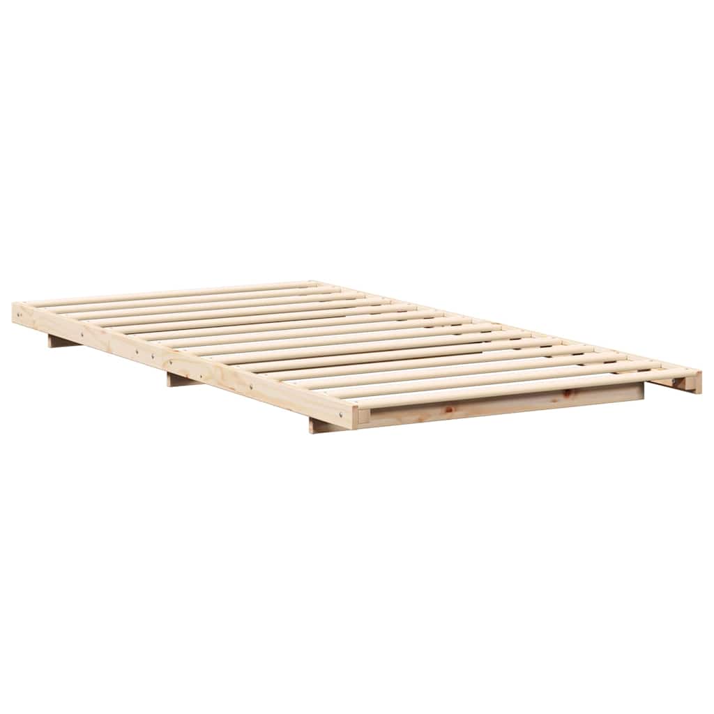 vidaXL Bed Frame Brown 80 x 220 cm Solid Pine Wood 4