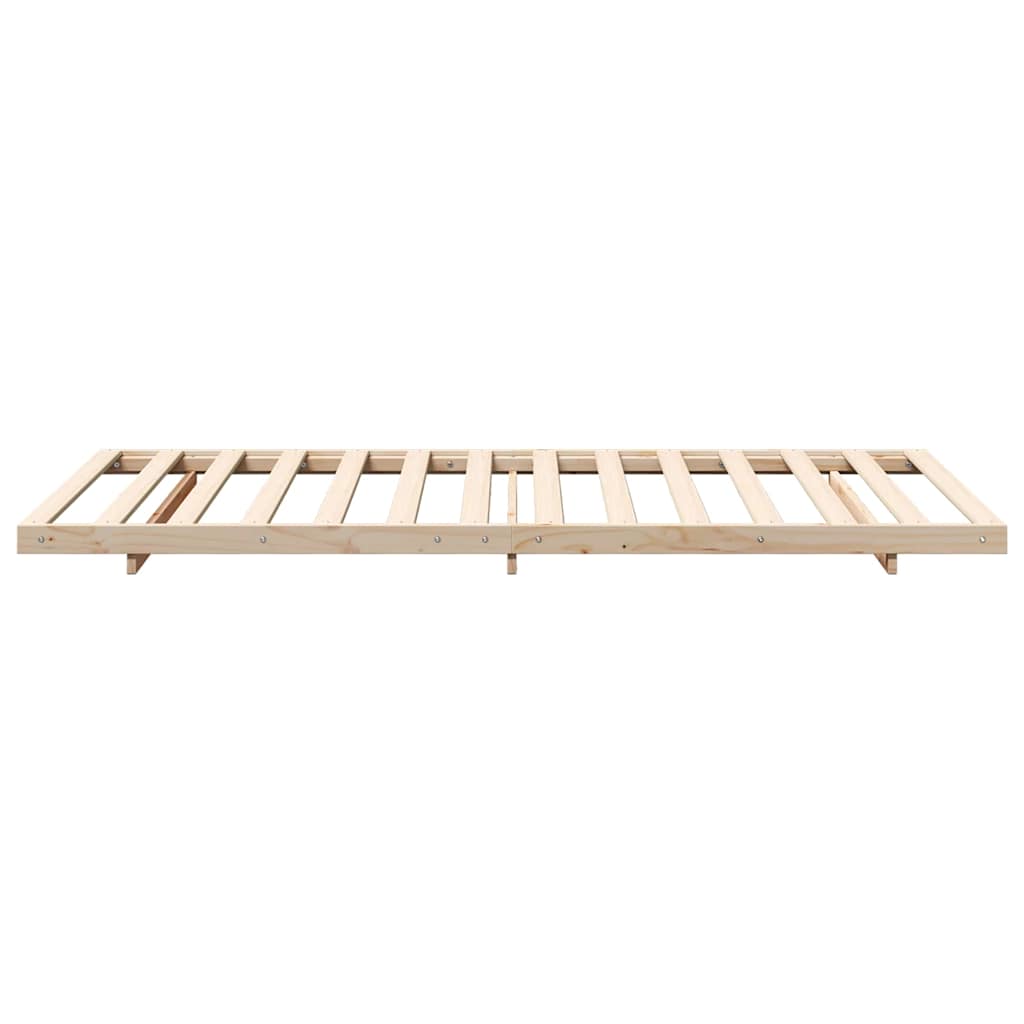 vidaXL Bed Frame Brown 80 x 220 cm Solid Pine Wood 6