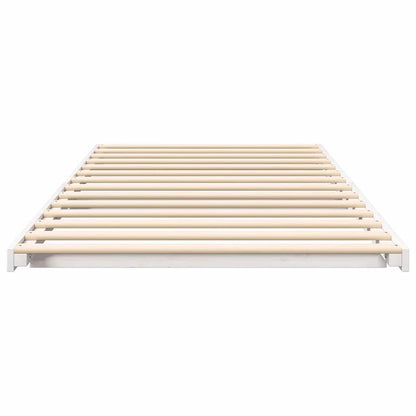vidaXL Bed Frame White 80 x 220 cm Solid Pine Wood 5