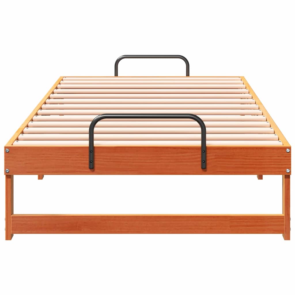 vidaXL Bed Frame Brown 90 x 190 cm Solid Pine Wood 5