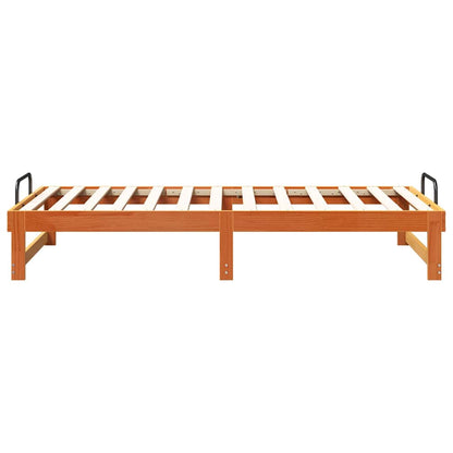 vidaXL Bed Frame Brown 90 x 190 cm Solid Pine Wood 6