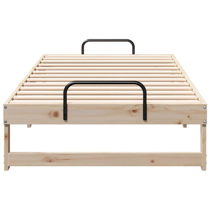 vidaXL Bed Frame Brown 75 x 190 cm Solid Pine Wood 5