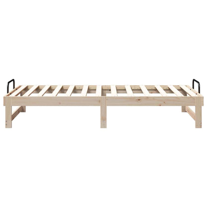 vidaXL Bed Frame Brown 75 x 190 cm Solid Pine Wood 6
