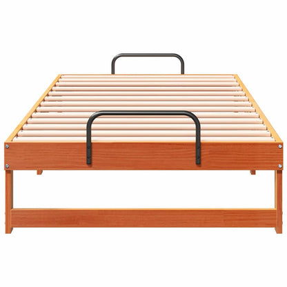 vidaXL Bed Frame Brown 75 x 190 cm Solid Pine Wood 5