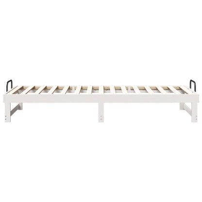 vidaXL Bed Frame White 80 x 210 cm Solid Pine Wood 6