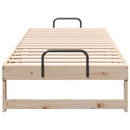 vidaXL Bed Frame Brown 90 x 210 cm Solid Pine Wood 5