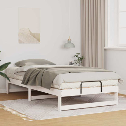 vidaXL Bed Frame Solid Pine Wood White
