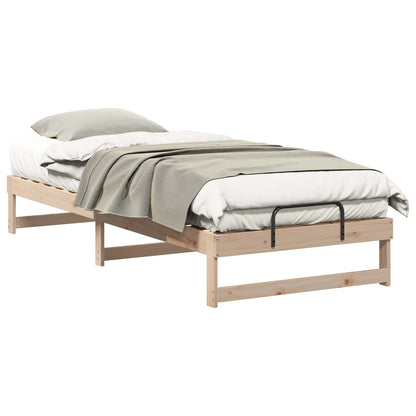 vidaXL Bed Frame Brown 80 x 220 cm Solid Pine Wood 2