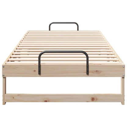 vidaXL Bed Frame Brown 80 x 220 cm Solid Pine Wood 5
