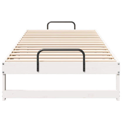 vidaXL Bed Frame White 80 x 220 cm Solid Pine Wood 5