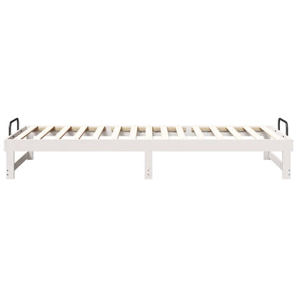 vidaXL Bed Frame White 80 x 220 cm Solid Pine Wood 6