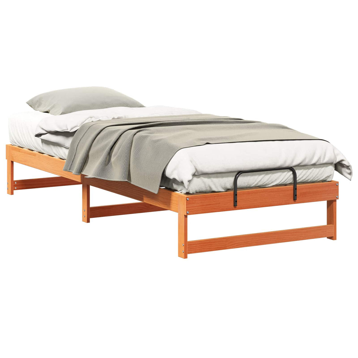 vidaXL Bed Frame Brown 80 x 220 cm Solid Pine Wood 2