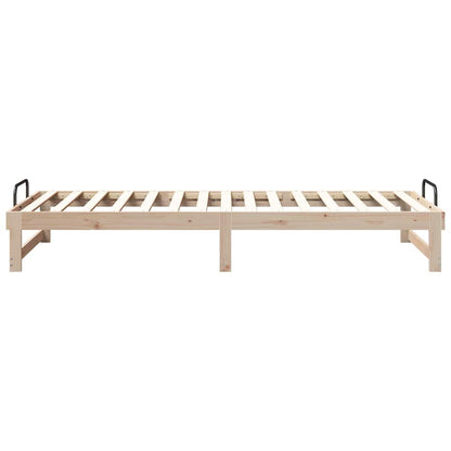 vidaXL Bed Frame Brown 90 x 220 cm Solid Pine Wood 6