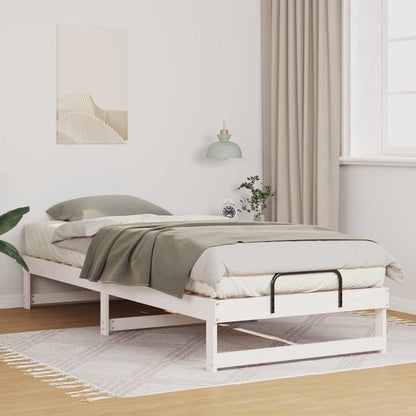 vidaXL Bed Frame Solid Pine Wood White