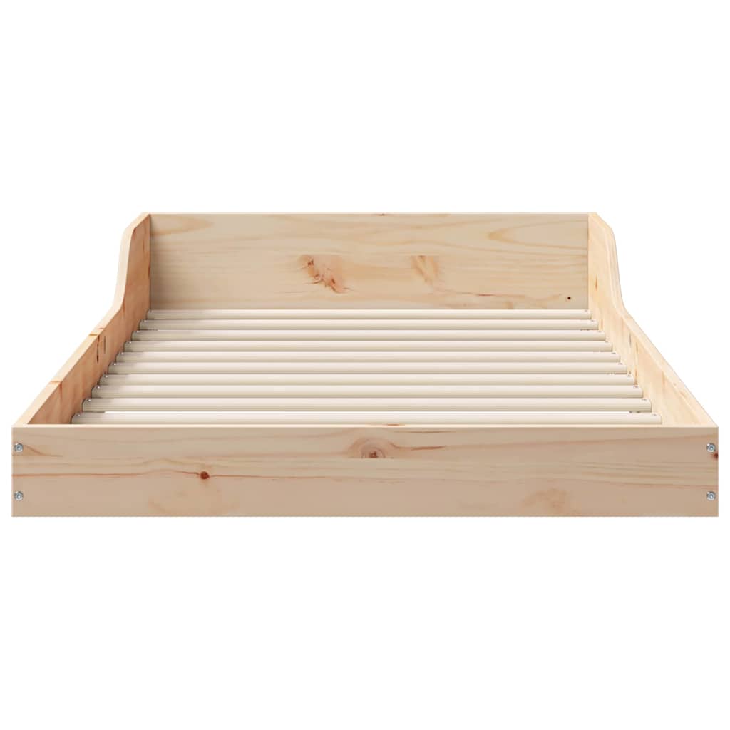 vidaXL Bed Frame Natural 75 x 190 cm Solid Pine Wood 6