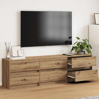 TV Cabinet with LED 100x34x50 cm Engineered Wood Artisan oak 180 cm
