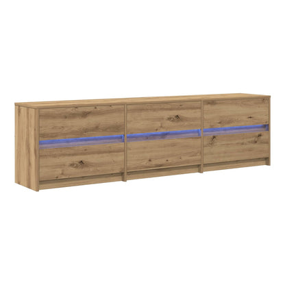 TV Cabinet with LED 100x34x50 cm Engineered Wood Artisan oak 180 cm