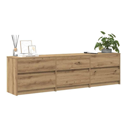 TV Cabinet with LED 100x34x50 cm Engineered Wood Artisan oak 180 cm
