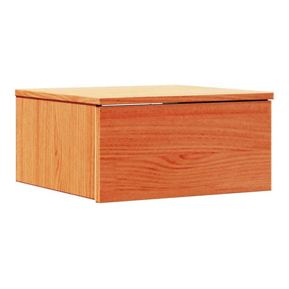 Bedside Table 37 x 35 x 18.5 cm Solid pine wood Wax brown