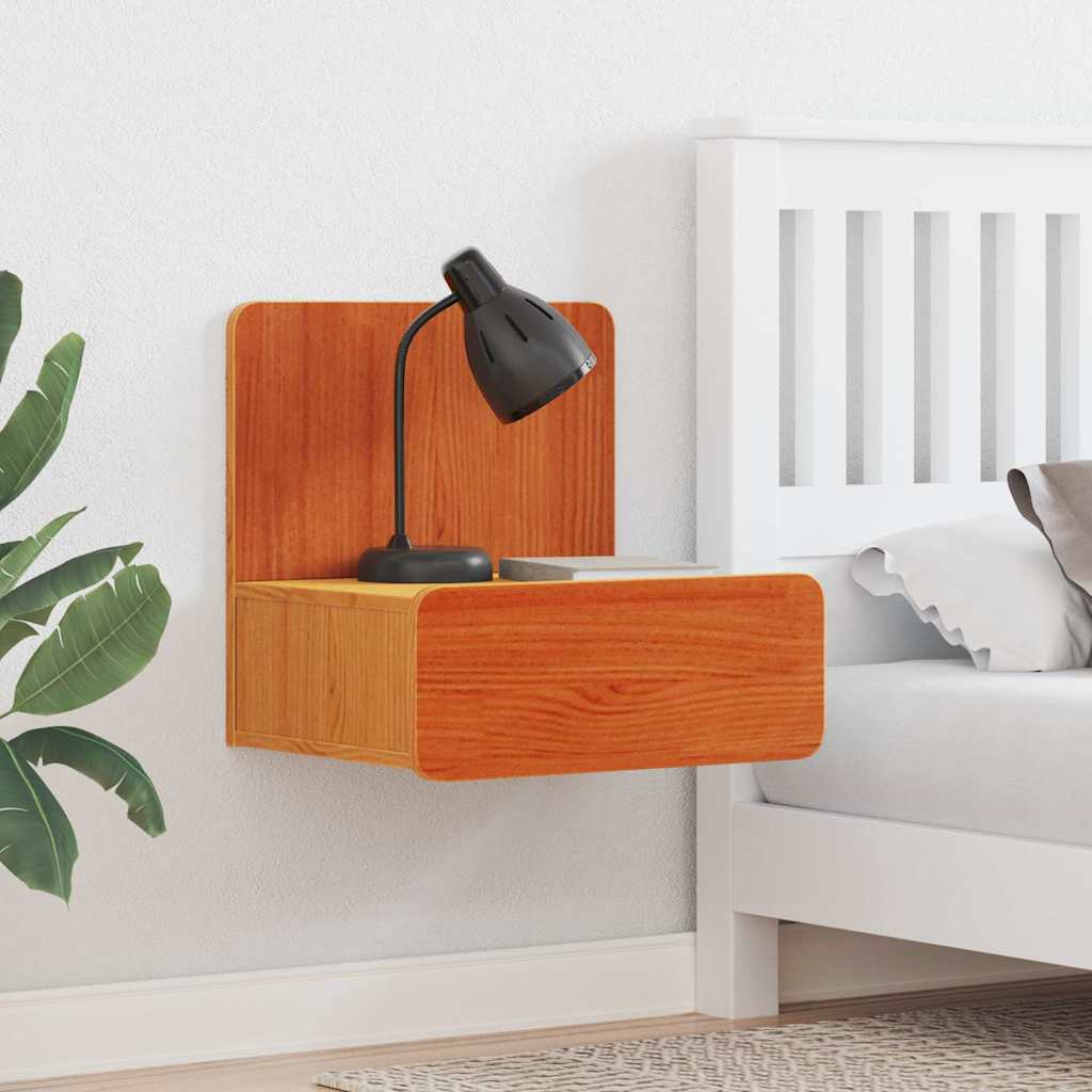 vidaXL Bedside Table 2 pcs Wax Brown 44 x 32.5 x 40 cm Solid pine wood 1