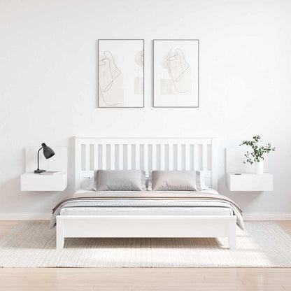 vidaXL Bedside Table 2 pcs White 42 x 32.5 x 40 cm Solid pine wood 4