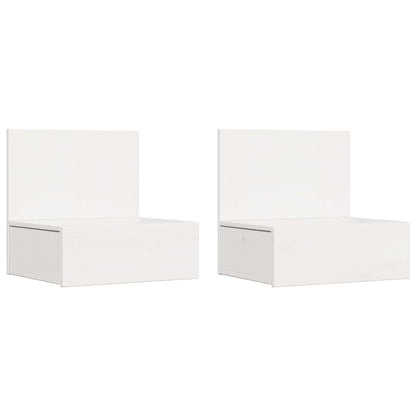 vidaXL Bedside Table 2 pcs White 42 x 32.5 x 40 cm Solid pine wood 2