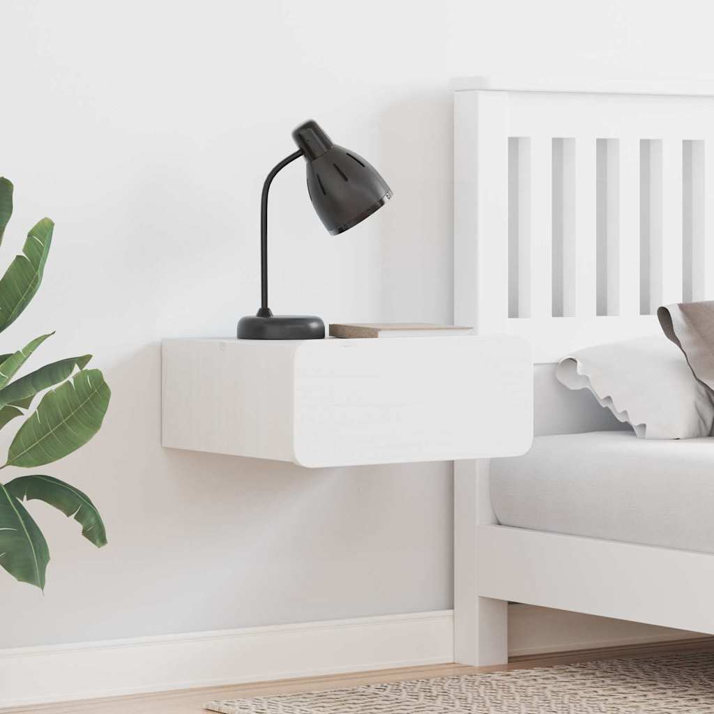 vidaXL Bedside Table 2 pcs White 39 x 34 x 16.5 cm Solid pine wood 1