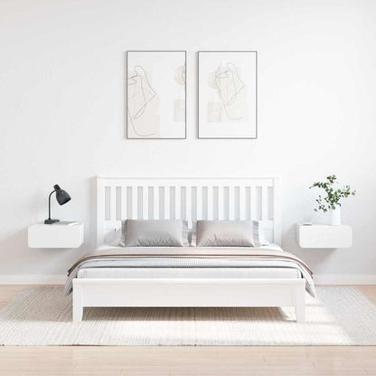 vidaXL Bedside Table 2 pcs White 39 x 34 x 16.5 cm Solid pine wood 4