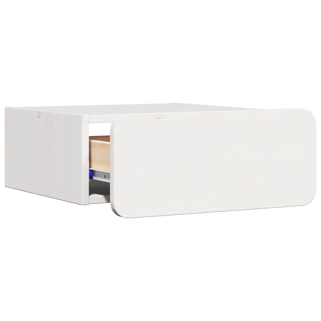 vidaXL Bedside Table 2 pcs White 39 x 34 x 16.5 cm Solid pine wood 6