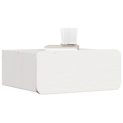 vidaXL Bedside Table 2 pcs White 39 x 34 x 16.5 cm Solid pine wood 3