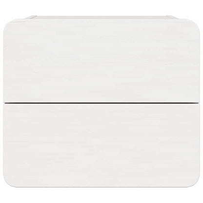 vidaXL Bedside Table with Drawer White 39 x 34 x 33 cm Solid pinewood 6