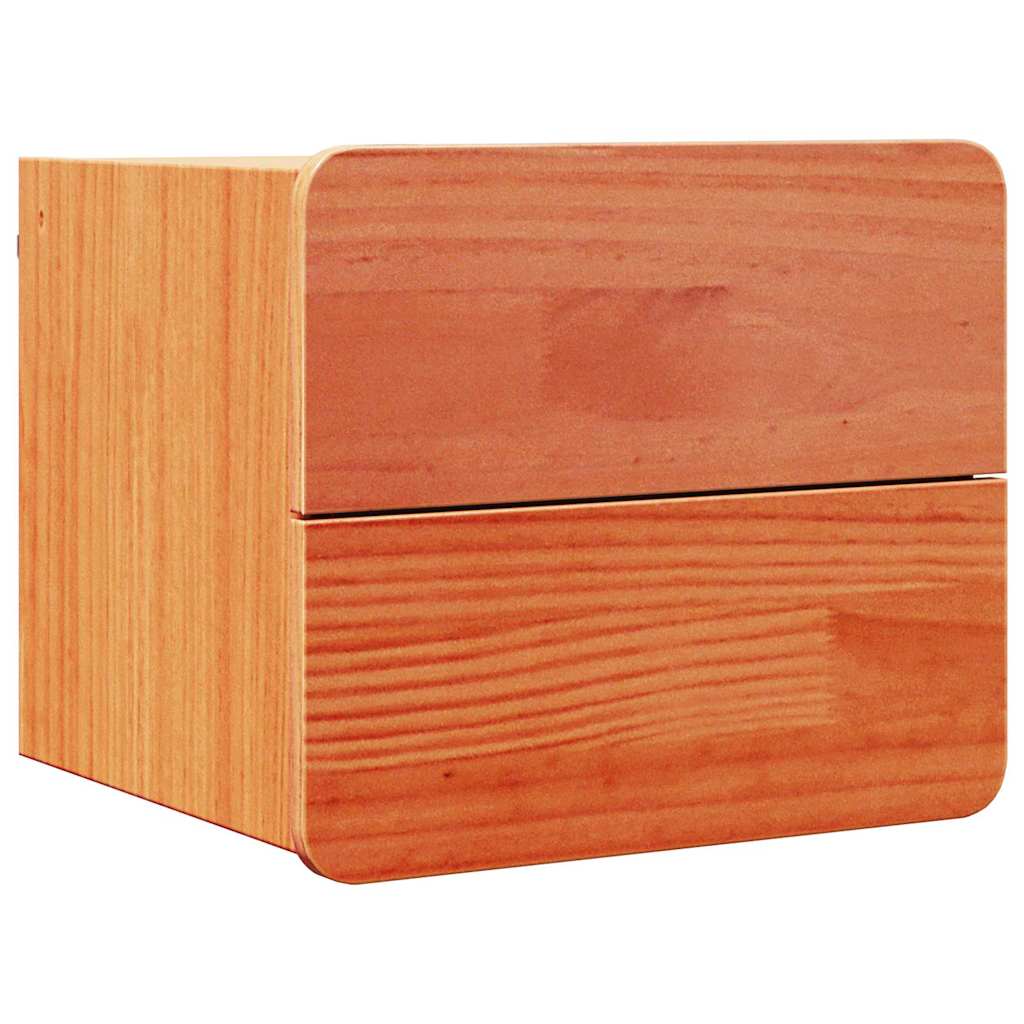 vidaXL Bedside Table Wax Brown 39 x 34 x 33 cm Solid pinewood 2
