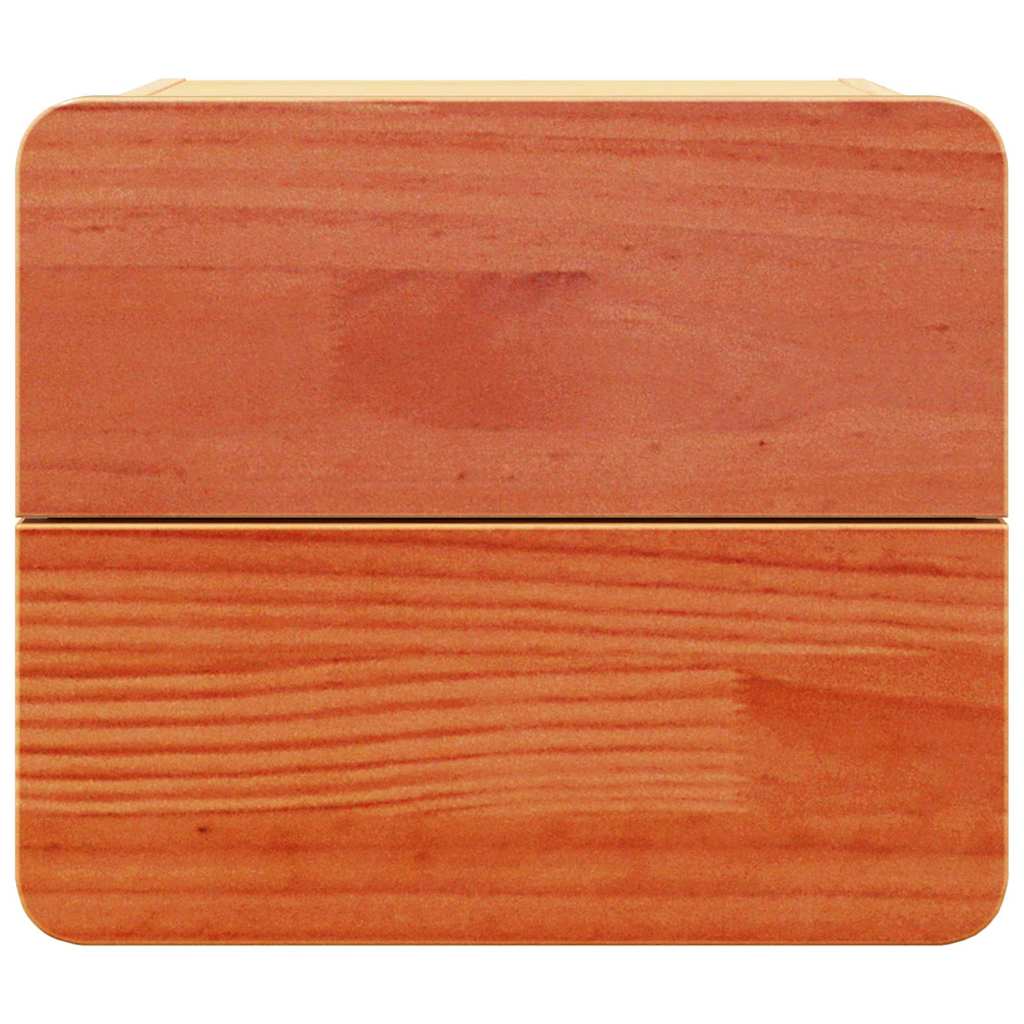vidaXL Bedside Table Wax Brown 39 x 34 x 33 cm Solid pinewood 6