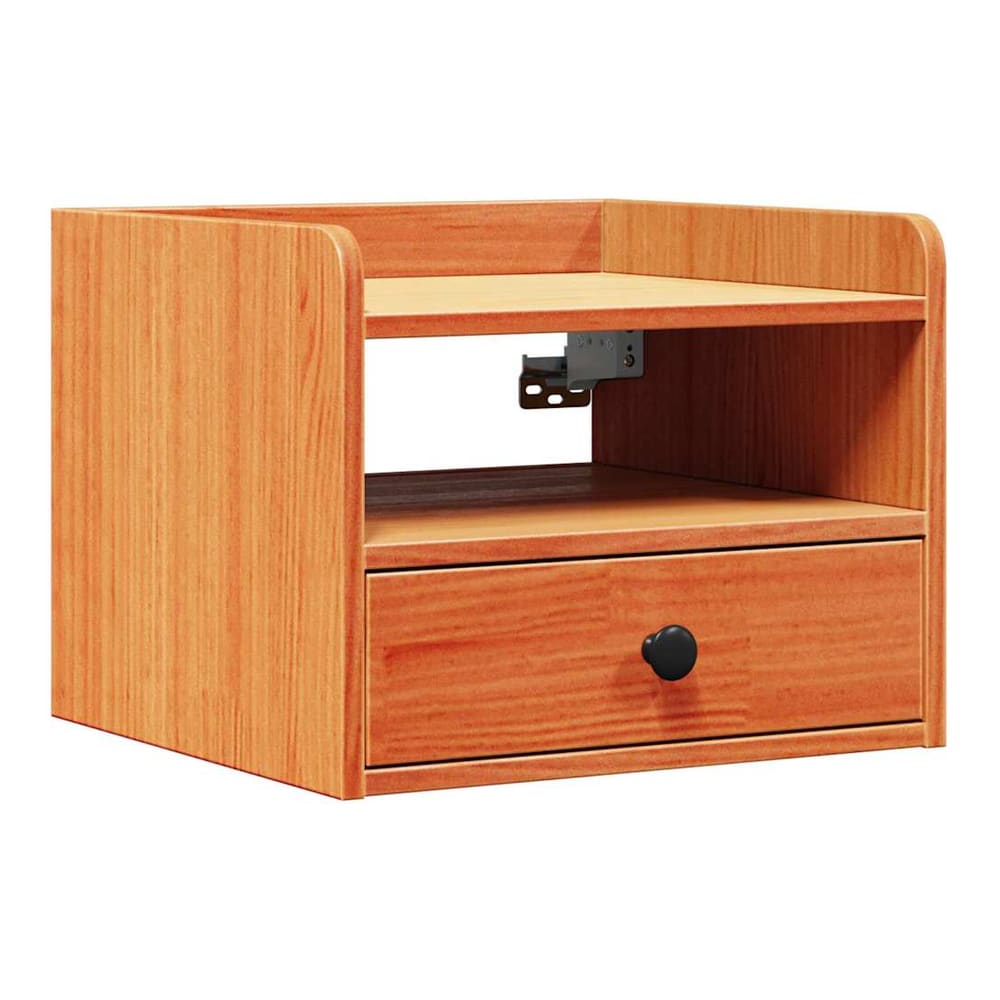 Bedside Table 38 x 36 x 29.5 cm Solid pine wood Wax brown
