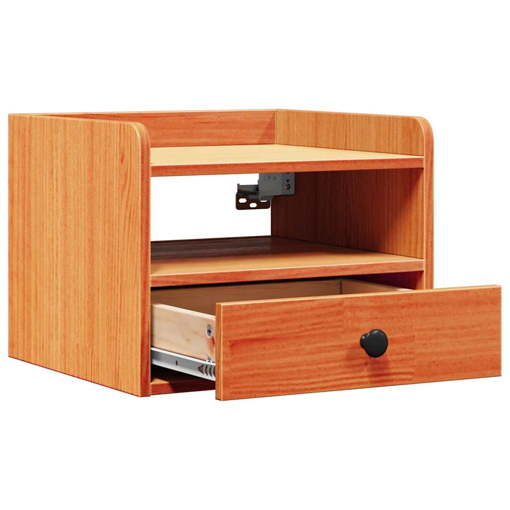 vidaXL Bedside Table 2 pcs Wax Brown 38 x 36 x 29.5 cm Solid pine wood 6