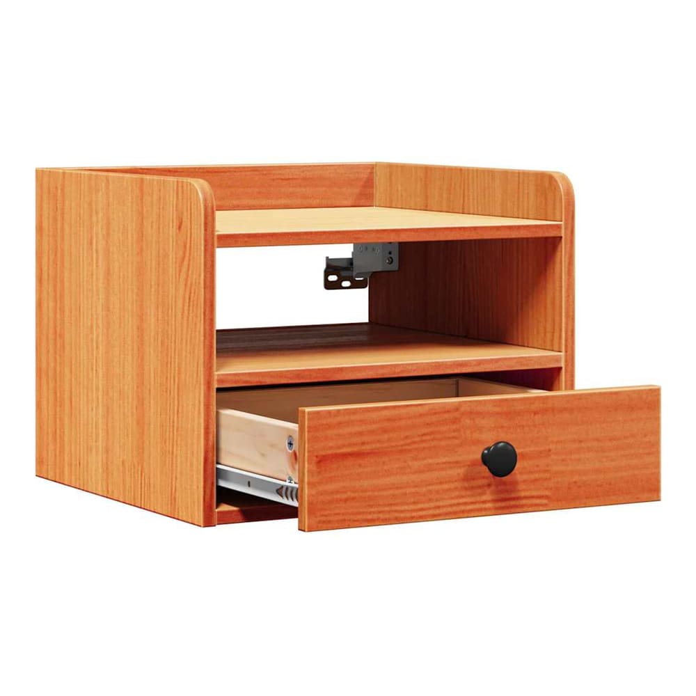 Bedside Table 38 x 36 x 29.5 cm Solid pine wood Wax brown