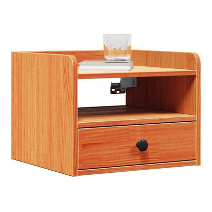 Bedside Table 38 x 36 x 29.5 cm Solid pine wood Wax brown