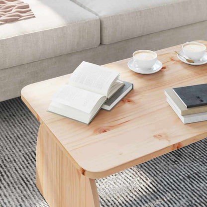 vidaXL Coffee Table Natural 80 x 50 x 31 cm Solid pine wood 5