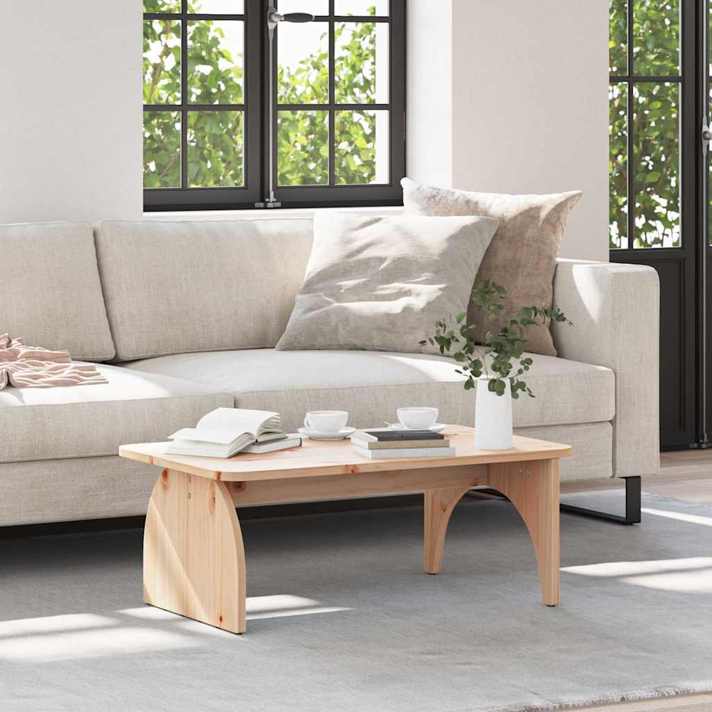 vidaXL Coffee Table Natural 80 x 50 x 31 cm Solid pine wood 1