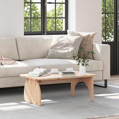 vidaXL Coffee Table Natural 80 x 50 x 31 cm Solid pine wood 1