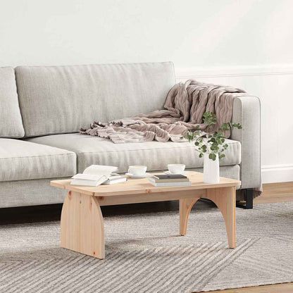 vidaXL Coffee Table Natural 80 x 50 x 31 cm Solid pine wood 4