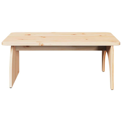 vidaXL Coffee Table Natural 80 x 50 x 31 cm Solid pine wood 6