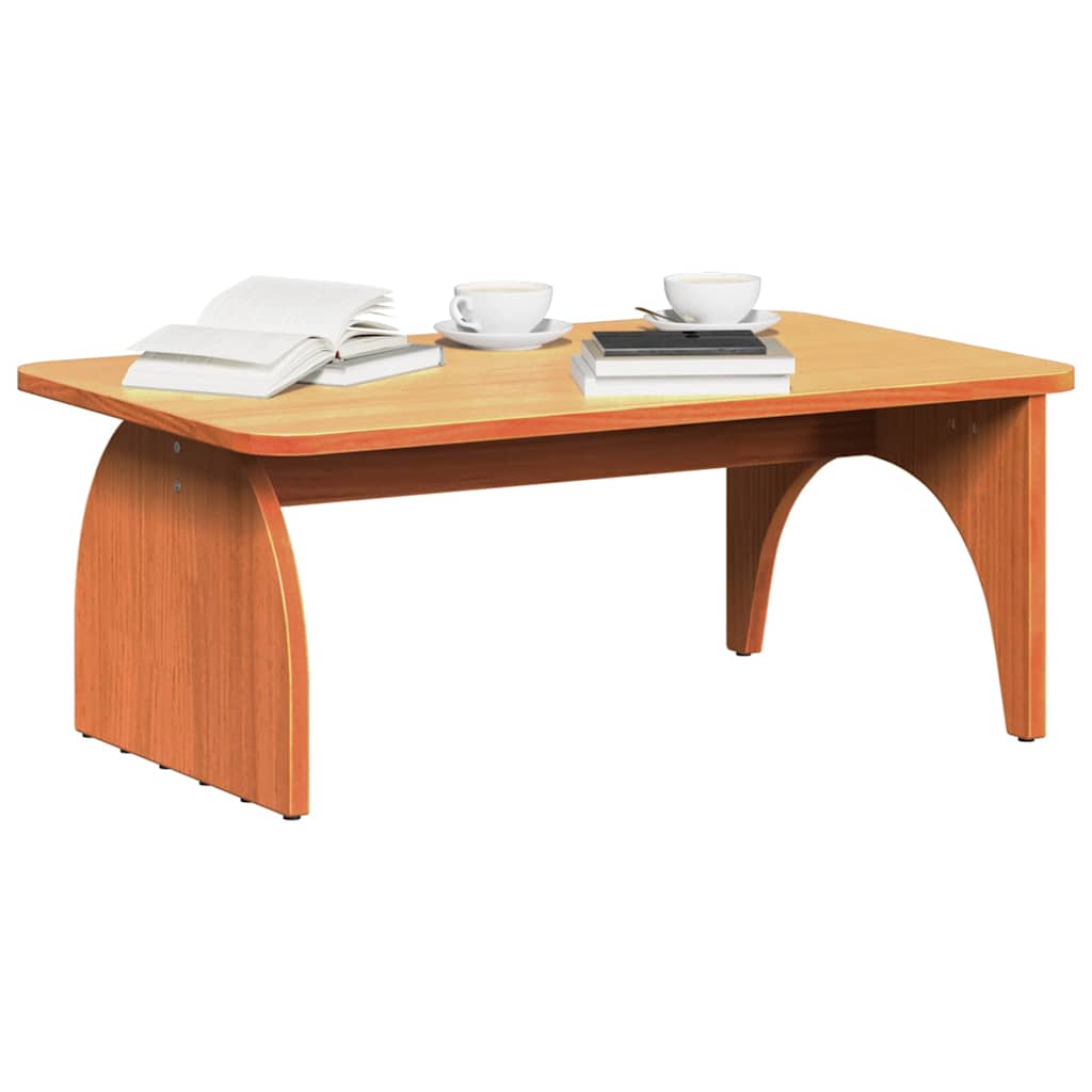 vidaXL Coffee Table Wax Brown 80 x 50 x 31 cm Solid pine wood 3