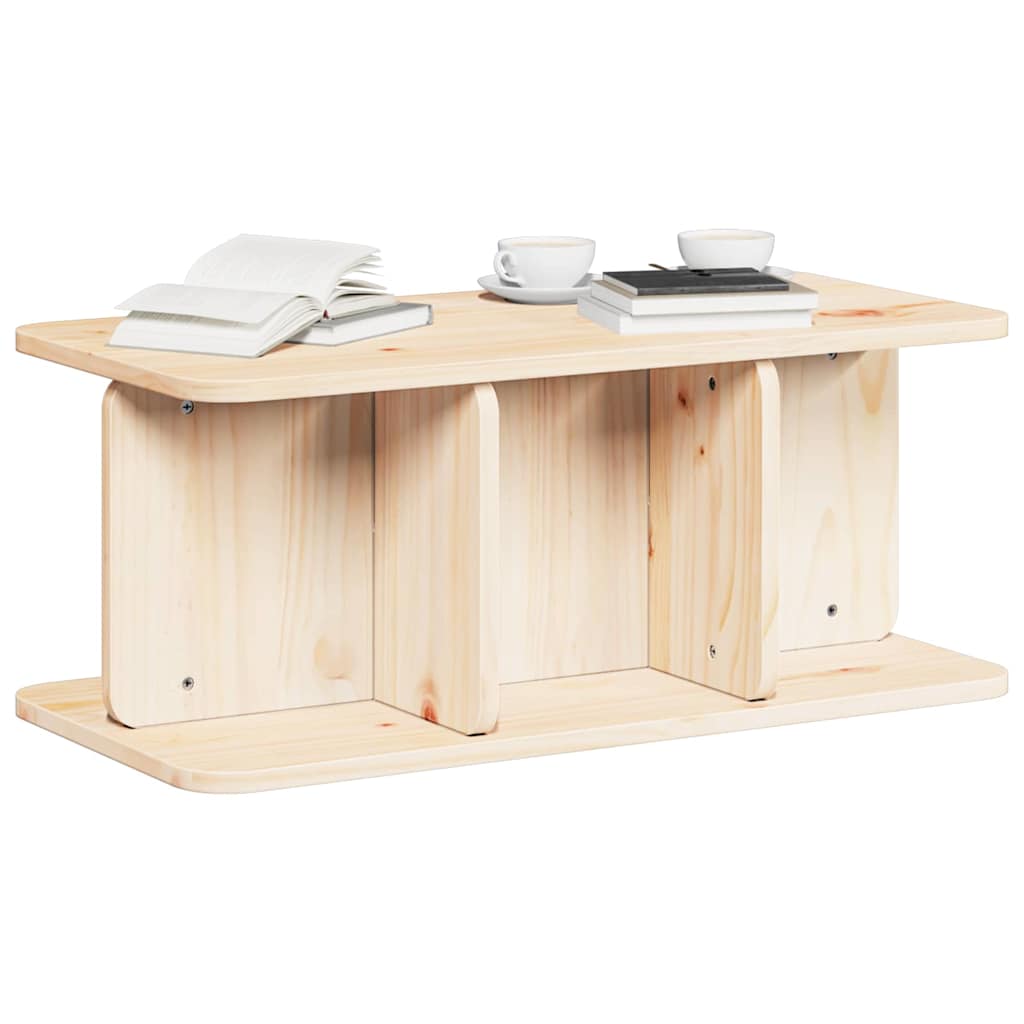 vidaXL Coffee Table Natural 80 x 39.5 x 33.5 cm Solid pine wood 3