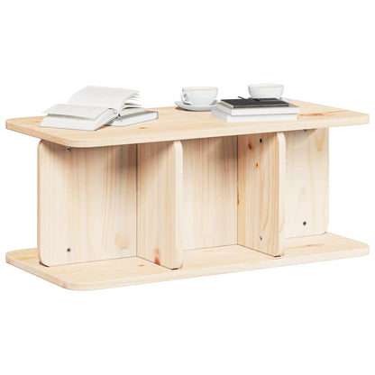 vidaXL Coffee Table Natural 80 x 39.5 x 33.5 cm Solid pine wood 3