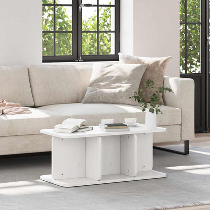 vidaXL Coffee Table White 80 x 39.5 x 33.5 cm Solid pine wood 1