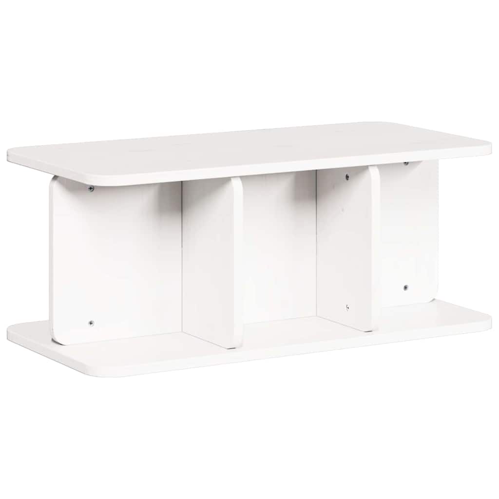 vidaXL Coffee Table White 80 x 39.5 x 33.5 cm Solid pine wood 2