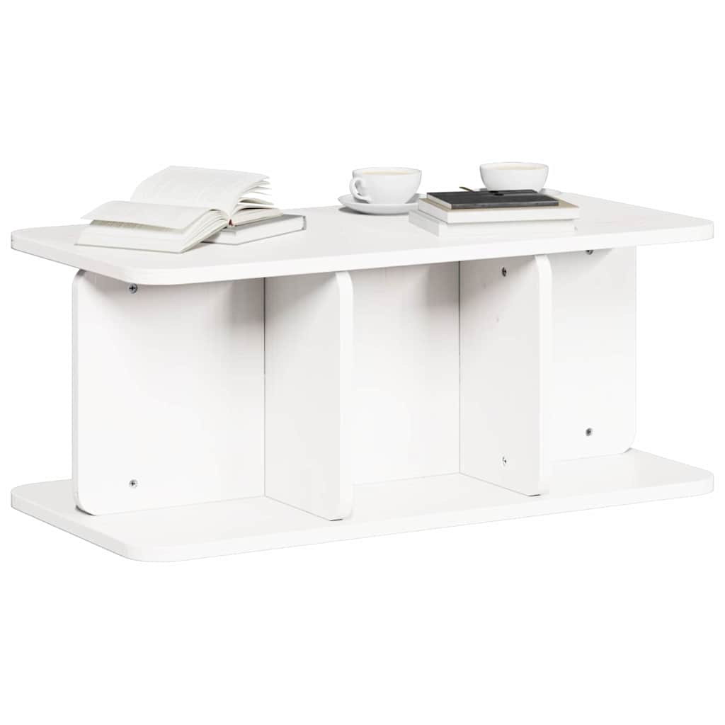 vidaXL Coffee Table White 80 x 39.5 x 33.5 cm Solid pine wood 3